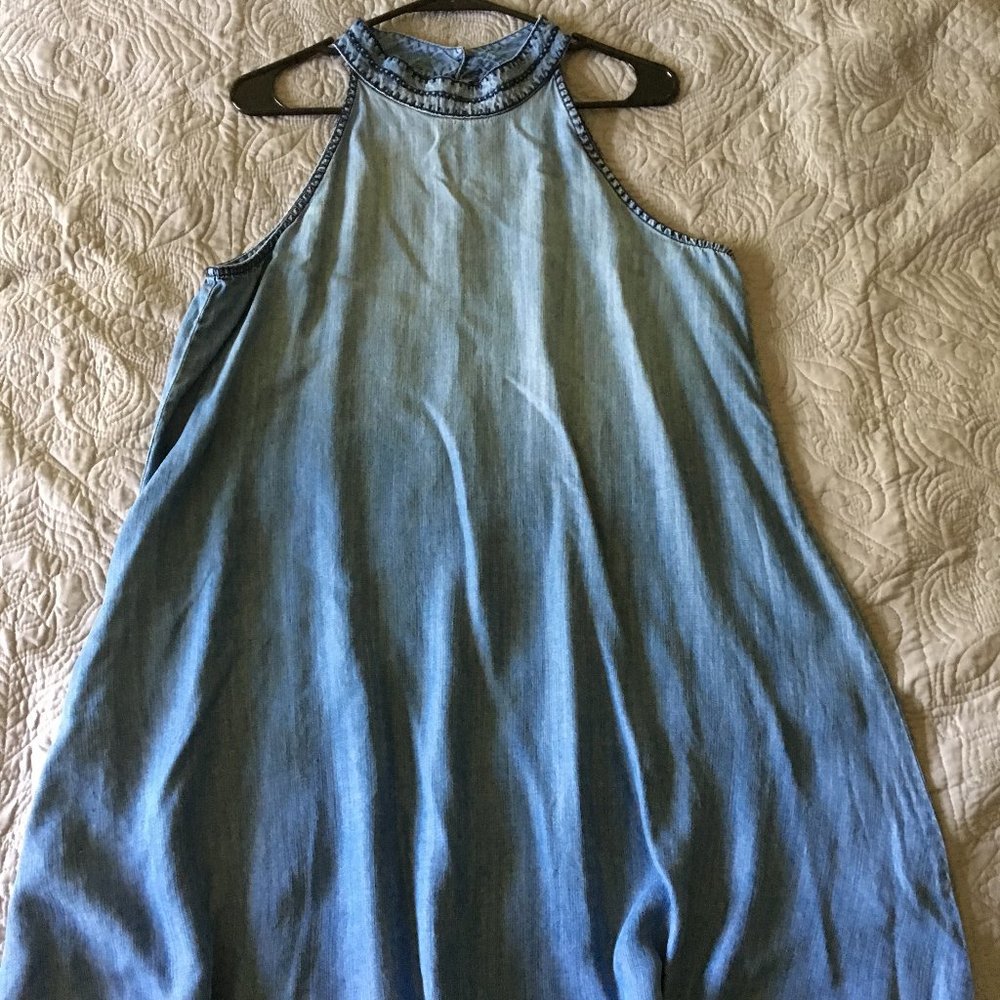 2/$15 Faded Denim Halter Dress